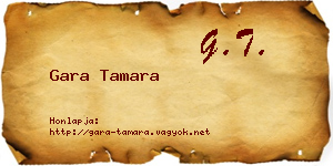 Gara Tamara névjegykártya